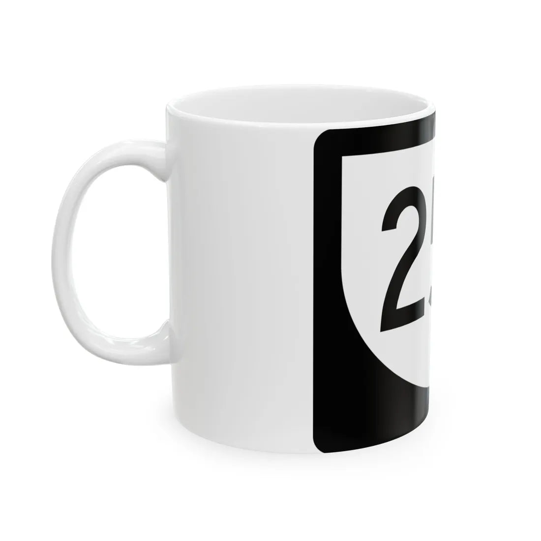 PR urban primary 25R (Puerto Rico) (Road Sign) White Coffee Mug - Go Mug Yourself