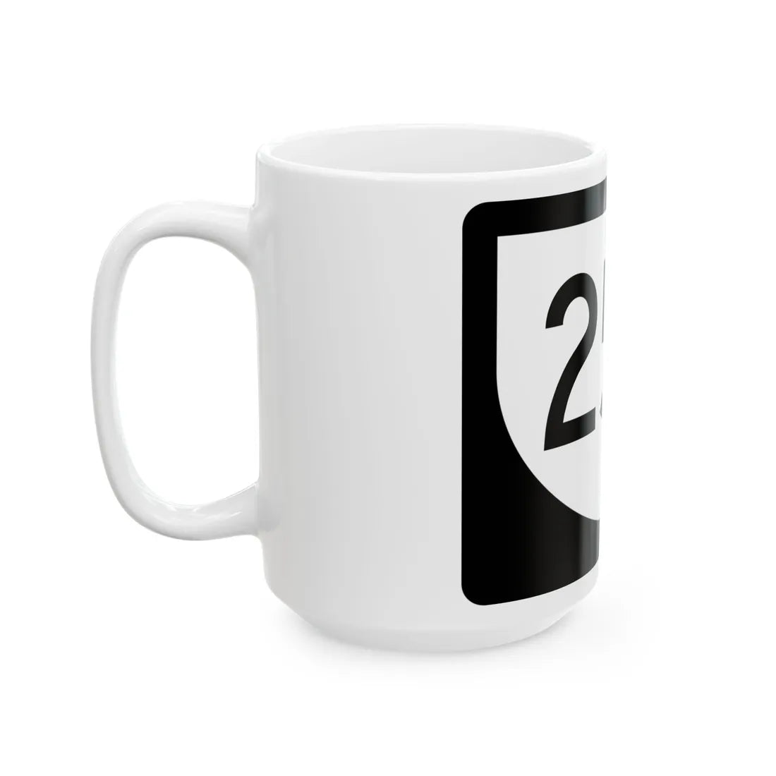 PR urban primary 25R (Puerto Rico) (Road Sign) White Coffee Mug - Go Mug Yourself