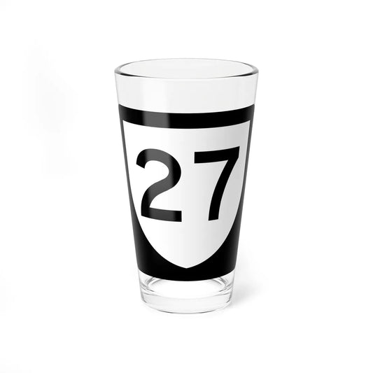 PR urban primary 27 (Puerto Rico) (Road Sign) Pint Glass 16oz 16oz - Go Mug Yourself