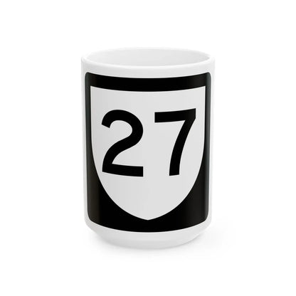 PR urban primary 27 (Puerto Rico) (Road Sign) White Coffee Mug 15oz - Go Mug Yourself
