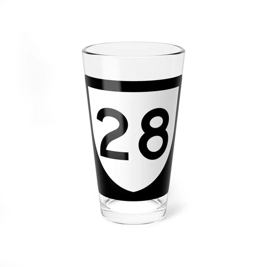 PR urban primary 28 (Puerto Rico) (Road Sign) Pint Glass 16oz 16oz - Go Mug Yourself