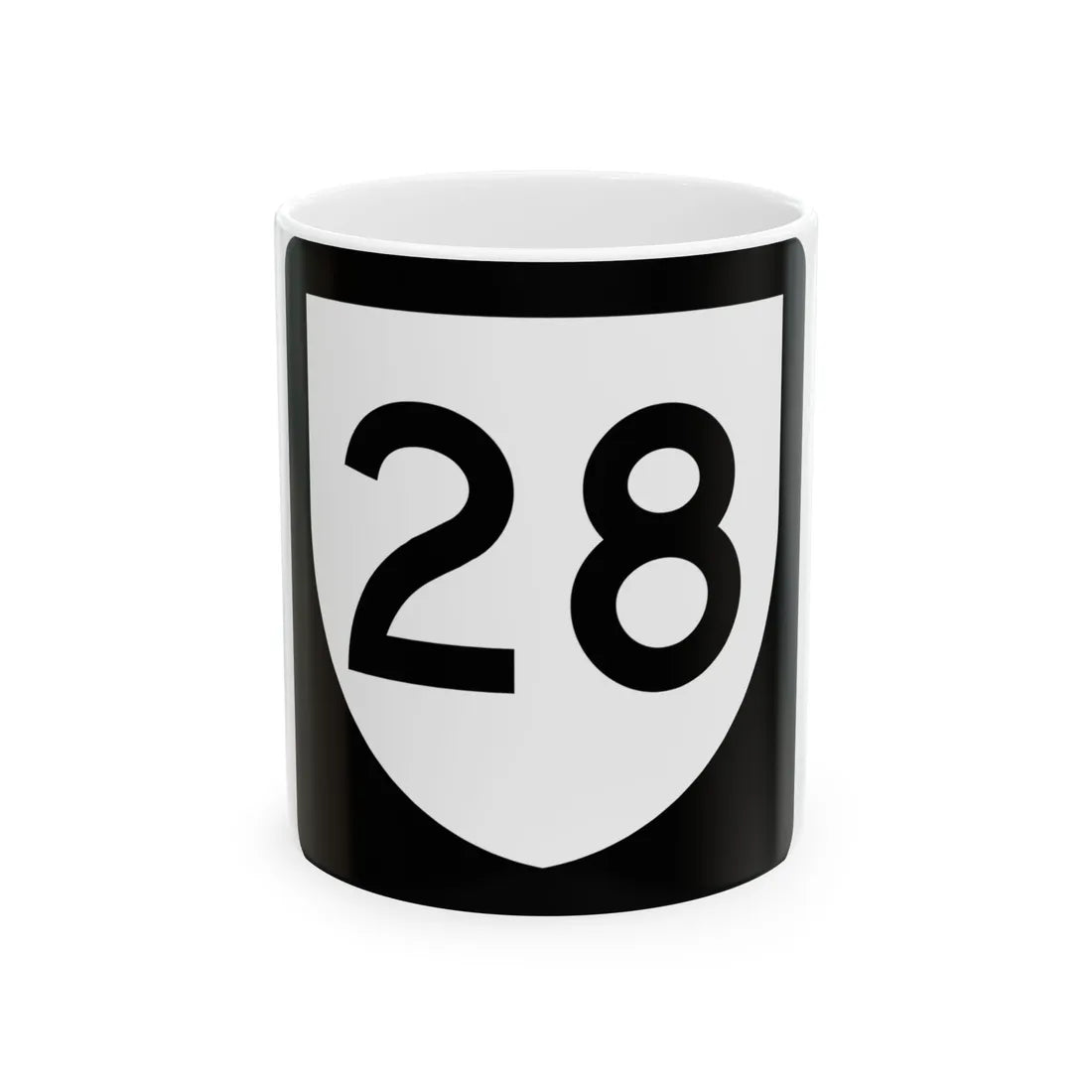 PR urban primary 28 (Puerto Rico) (Road Sign) White Coffee Mug 11oz - Go Mug Yourself