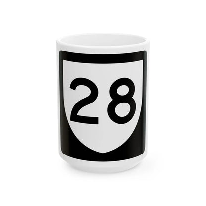PR urban primary 28 (Puerto Rico) (Road Sign) White Coffee Mug 15oz - Go Mug Yourself