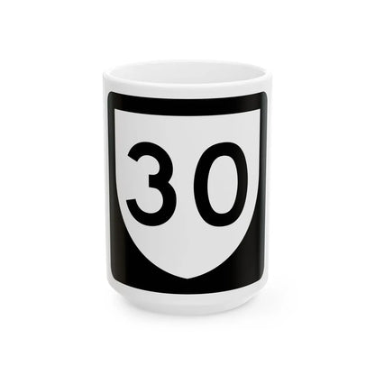 PR urban primary 30 (Puerto Rico) (Road Sign) White Coffee Mug 15oz - Go Mug Yourself