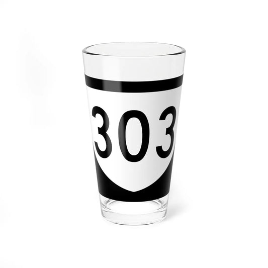 PR urban primary 303 (Puerto Rico) (Road Sign) Pint Glass 16oz 16oz - Go Mug Yourself