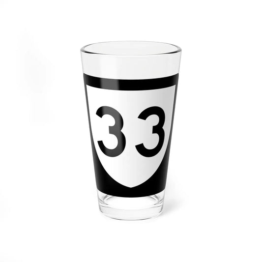 PR urban primary 33 (Puerto Rico) (Road Sign) Pint Glass 16oz 16oz - Go Mug Yourself