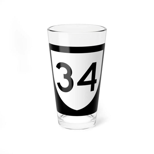 PR urban primary 34 (Puerto Rico) (Road Sign) Pint Glass 16oz 16oz - Go Mug Yourself