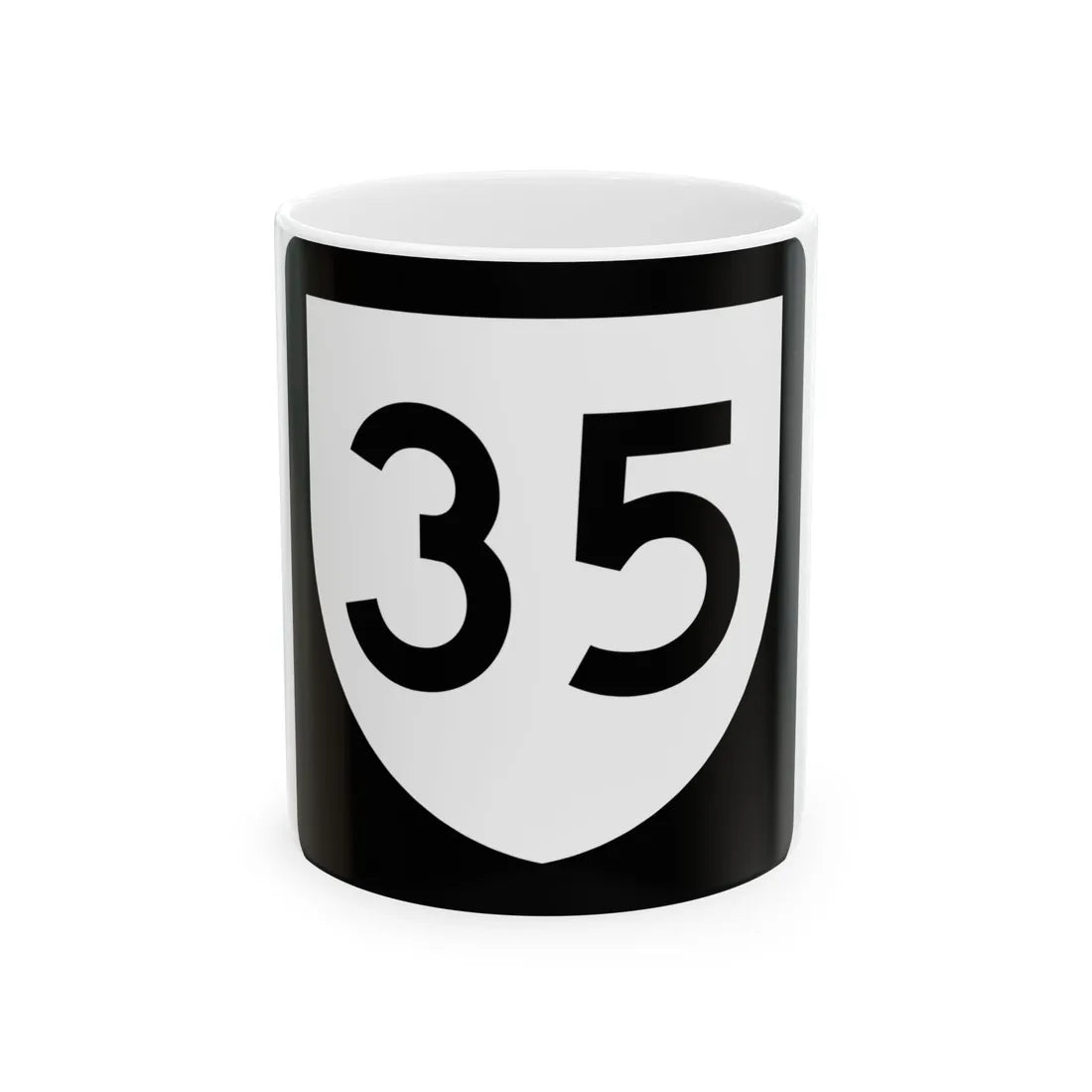 PR urban primary 35 (Puerto Rico) (Road Sign) White Coffee Mug 11oz - Go Mug Yourself