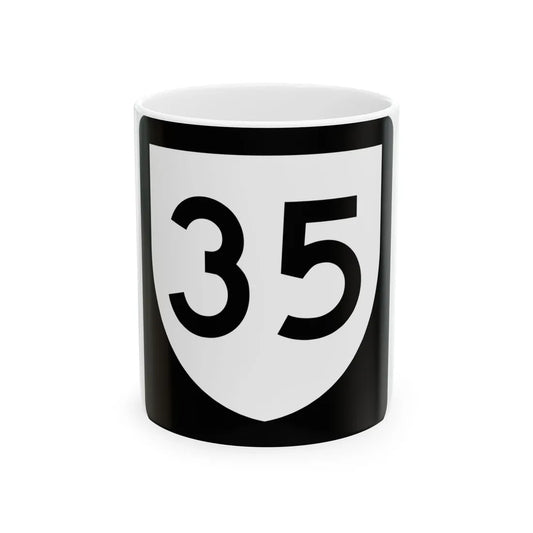PR urban primary 35 (Puerto Rico) (Road Sign) White Coffee Mug 11oz - Go Mug Yourself