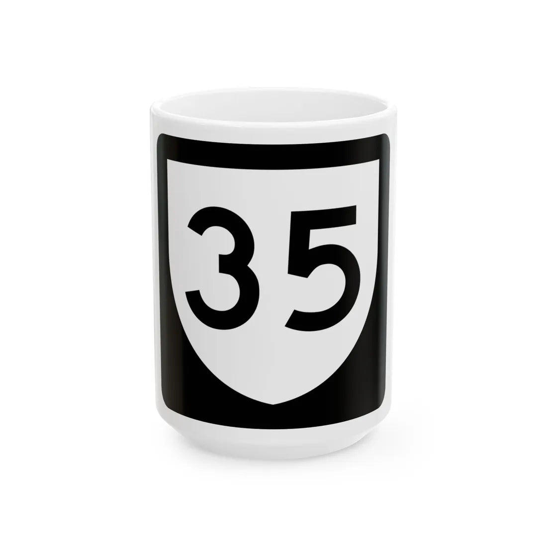 PR urban primary 35 (Puerto Rico) (Road Sign) White Coffee Mug 15oz - Go Mug Yourself