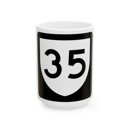 PR urban primary 35 (Puerto Rico) (Road Sign) White Coffee Mug 15oz - Go Mug Yourself