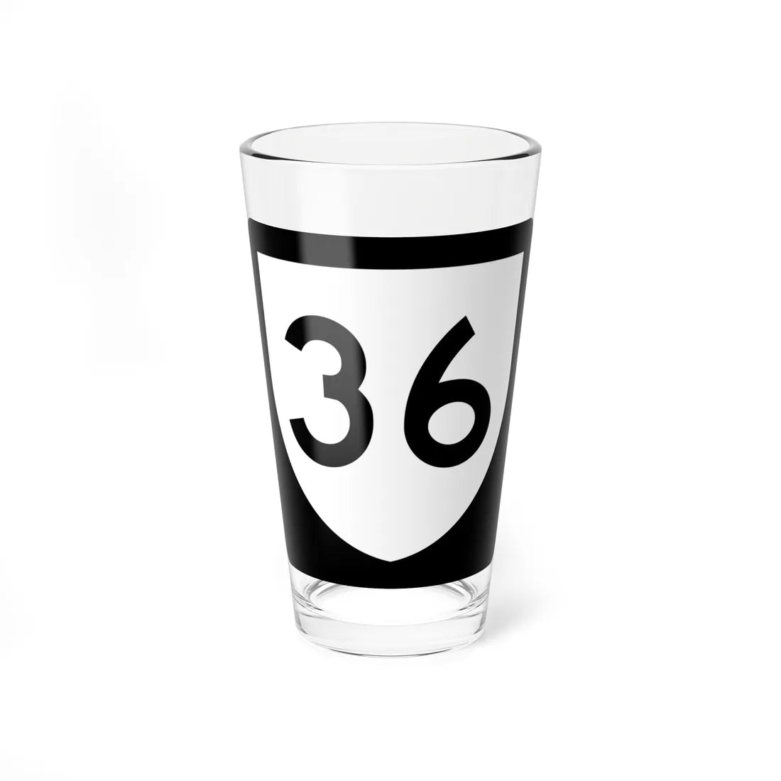 PR urban primary 36 (Puerto Rico) (Road Sign) Pint Glass 16oz 16oz - Go Mug Yourself
