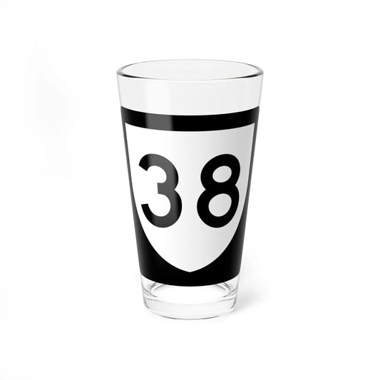 PR urban primary 38 (Puerto Rico) (Road Sign) Pint Glass 16oz 16oz - Go Mug Yourself