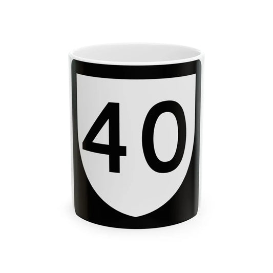 PR urban primary 40 (Puerto Rico) (Road Sign) White Coffee Mug 11oz - Go Mug Yourself