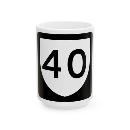 PR urban primary 40 (Puerto Rico) (Road Sign) White Coffee Mug 15oz - Go Mug Yourself