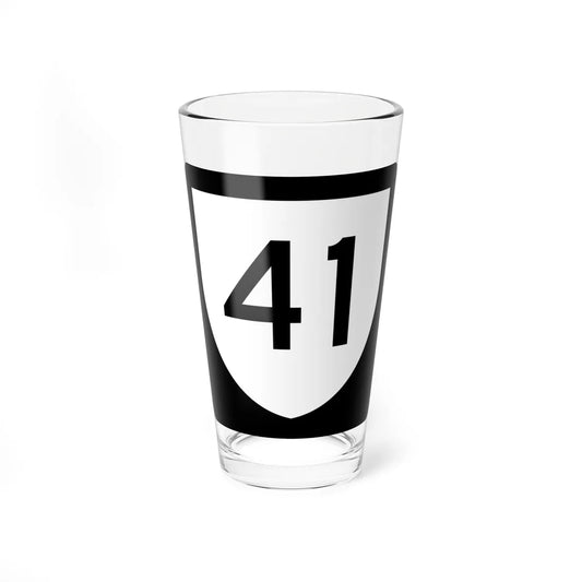 PR urban primary 41 (Puerto Rico) (Road Sign) Pint Glass 16oz 16oz - Go Mug Yourself