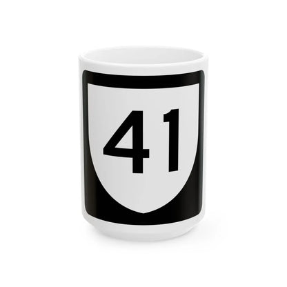 PR urban primary 41 (Puerto Rico) (Road Sign) White Coffee Mug 15oz - Go Mug Yourself