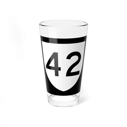 PR urban primary 42 (Puerto Rico) (Road Sign) Pint Glass 16oz 16oz - Go Mug Yourself