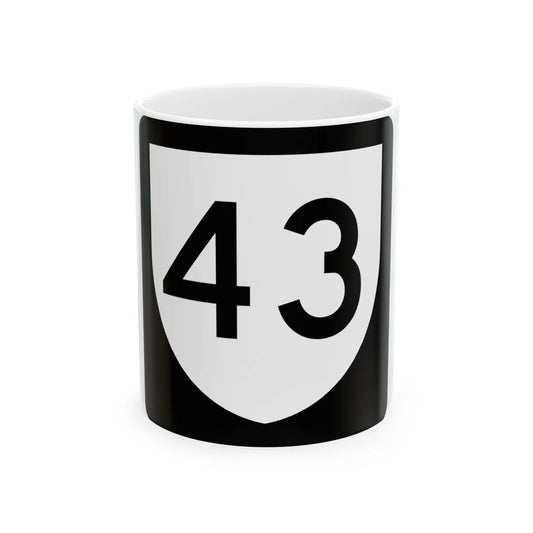 PR urban primary 43 (Puerto Rico) (Road Sign) White Coffee Mug 11oz - Go Mug Yourself