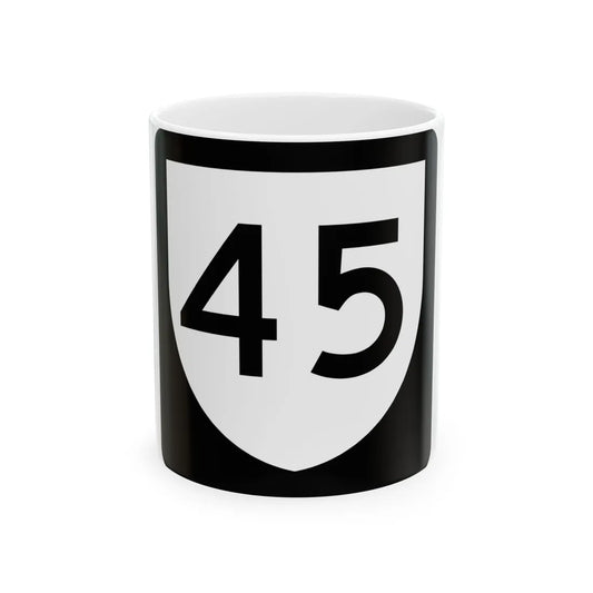 PR urban primary 45 (Puerto Rico) (Road Sign) White Coffee Mug 11oz - Go Mug Yourself