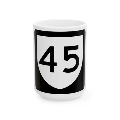 PR urban primary 45 (Puerto Rico) (Road Sign) White Coffee Mug 15oz - Go Mug Yourself