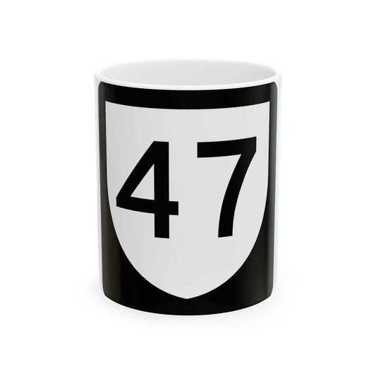 PR urban primary 47 (Puerto Rico) (Road Sign) White Coffee Mug 11oz - Go Mug Yourself