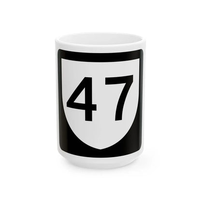 PR urban primary 47 (Puerto Rico) (Road Sign) White Coffee Mug 15oz - Go Mug Yourself