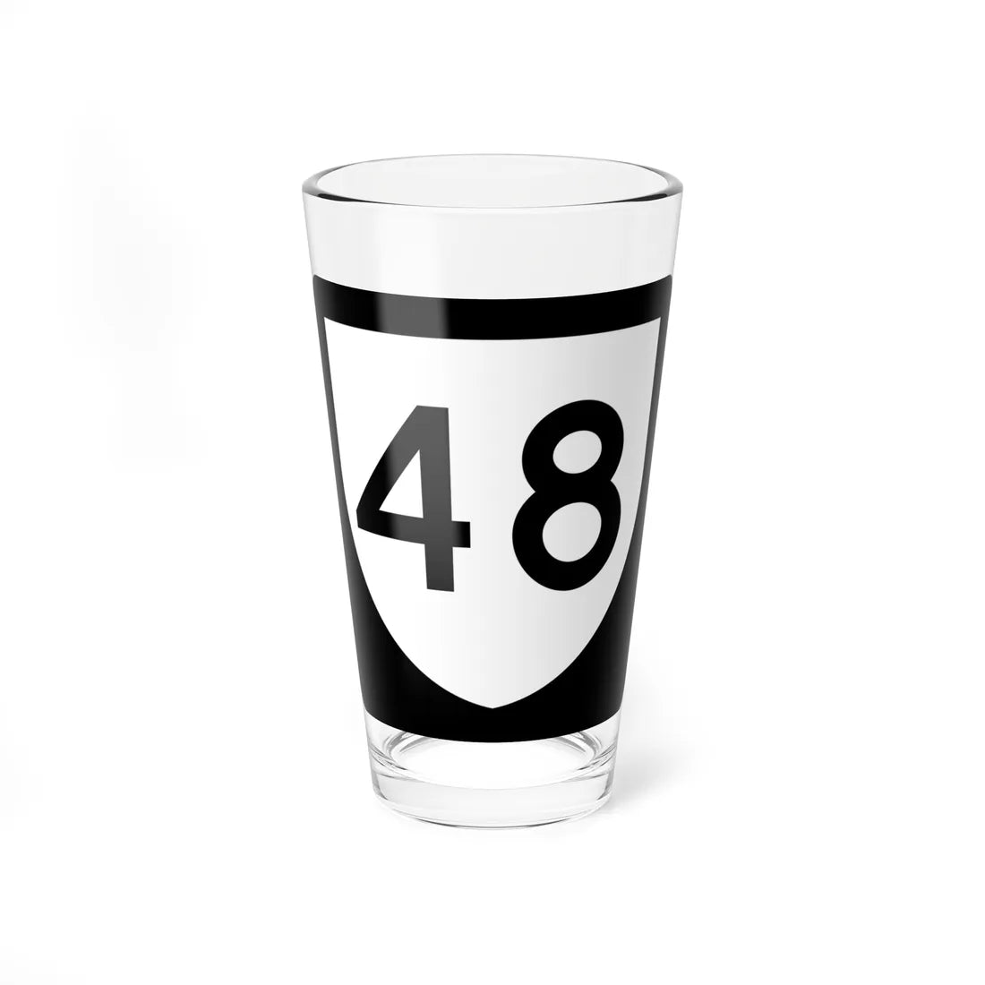 PR urban primary 48 (Puerto Rico) (Road Sign) Pint Glass 16oz - Go Mug Yourself