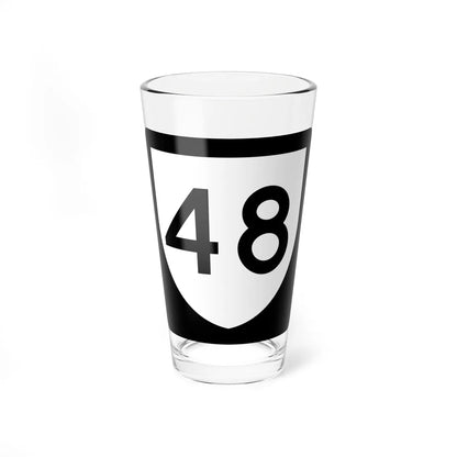 PR urban primary 48 (Puerto Rico) (Road Sign) Pint Glass 16oz - Go Mug Yourself