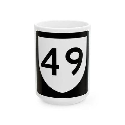 PR urban primary 49 (Puerto Rico) (Road Sign) White Coffee Mug 15oz - Go Mug Yourself