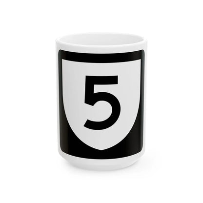 PR urban primary 5 (Puerto Rico) (Road Sign) White Coffee Mug 15oz - Go Mug Yourself