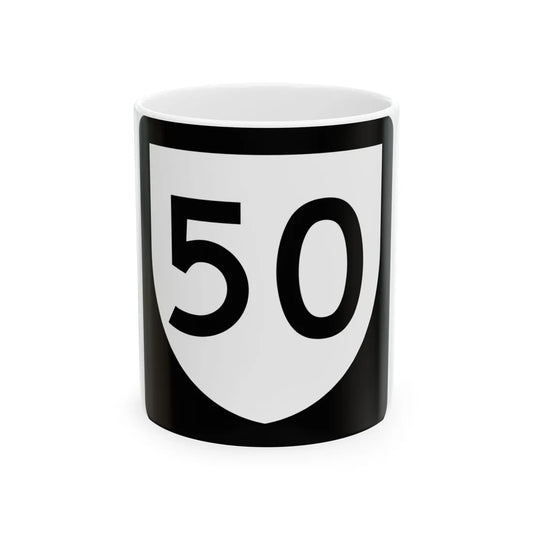 PR urban primary 50 (Puerto Rico) (Road Sign) White Coffee Mug 11oz - Go Mug Yourself