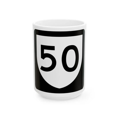 PR urban primary 50 (Puerto Rico) (Road Sign) White Coffee Mug 15oz - Go Mug Yourself