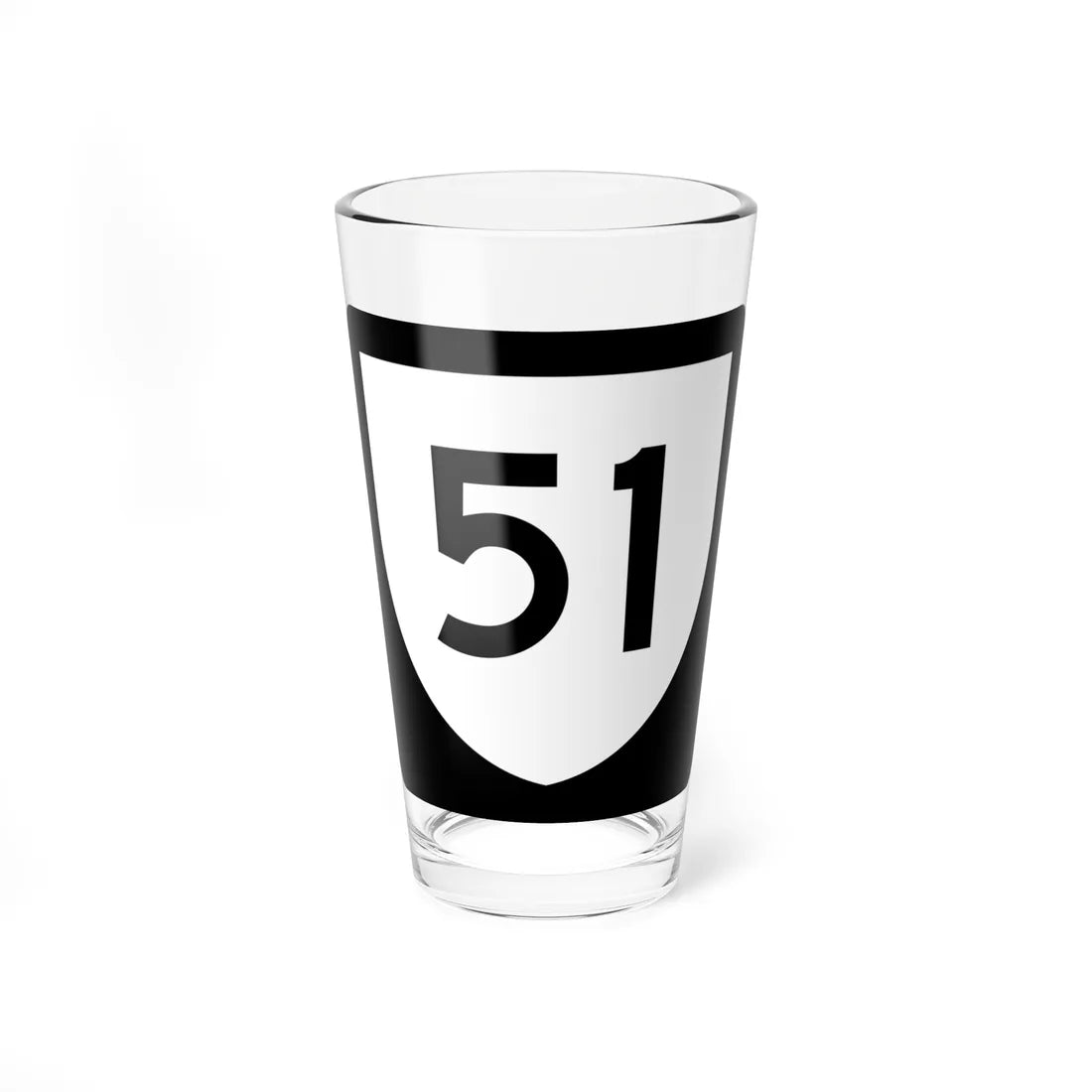 PR urban primary 51 (Puerto Rico) (Road Sign) Pint Glass 16oz 16oz - Go Mug Yourself