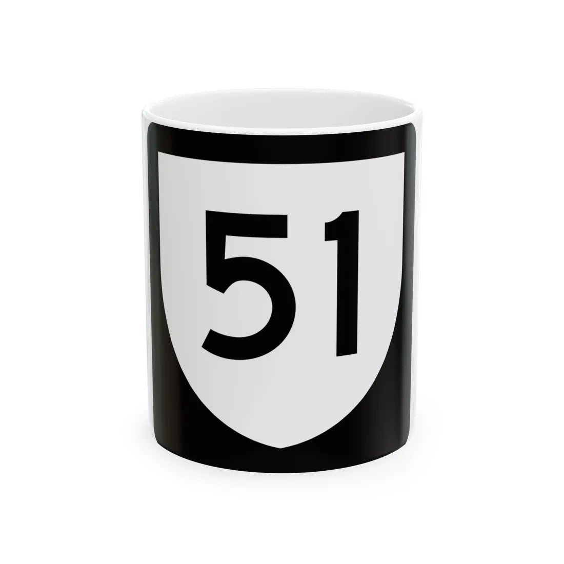 PR urban primary 51 (Puerto Rico) (Road Sign) White Coffee Mug 11oz - Go Mug Yourself