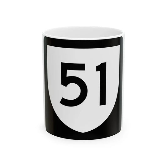 PR urban primary 51 (Puerto Rico) (Road Sign) White Coffee Mug 11oz - Go Mug Yourself