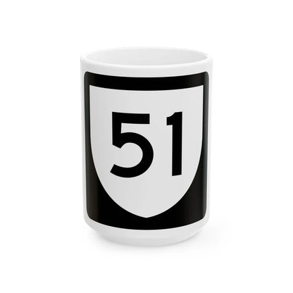 PR urban primary 51 (Puerto Rico) (Road Sign) White Coffee Mug 15oz - Go Mug Yourself