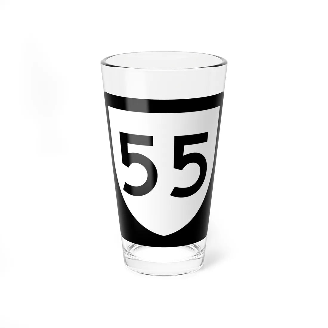 PR urban primary 55 (Puerto Rico) (Road Sign) Pint Glass 16oz 16oz - Go Mug Yourself