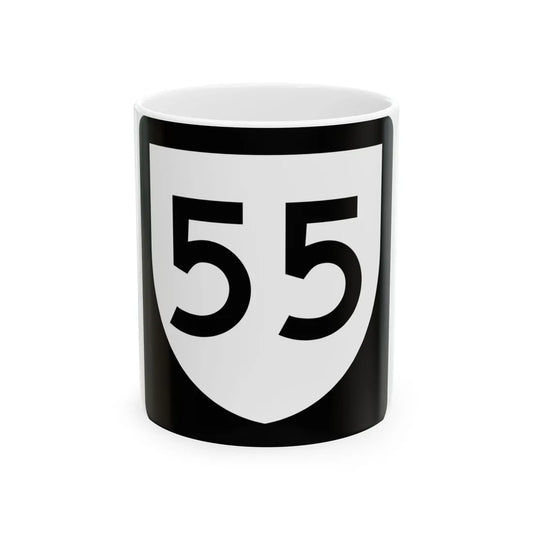 PR urban primary 55 (Puerto Rico) (Road Sign) White Coffee Mug 11oz - Go Mug Yourself