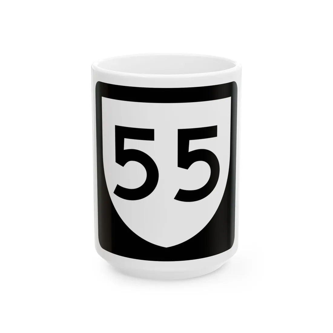 PR urban primary 55 (Puerto Rico) (Road Sign) White Coffee Mug 15oz - Go Mug Yourself