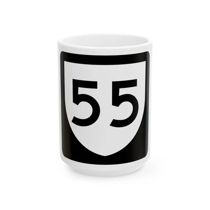PR urban primary 55 (Puerto Rico) (Road Sign) White Coffee Mug 15oz - Go Mug Yourself