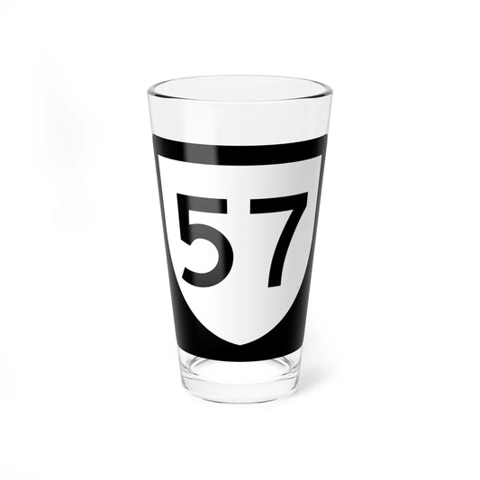 PR urban primary 57 (Puerto Rico) (Road Sign) Pint Glass 16oz 16oz - Go Mug Yourself