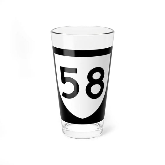 PR urban primary 58 (Puerto Rico) (Road Sign) Pint Glass 16oz 16oz - Go Mug Yourself