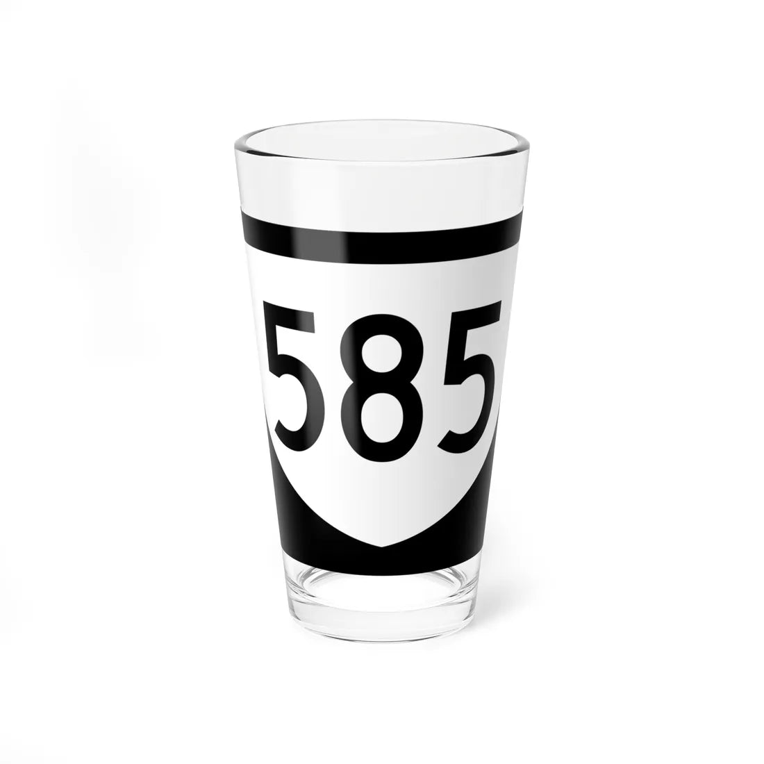 PR urban primary 585 (Puerto Rico) (Road Sign) Pint Glass 16oz 16oz - Go Mug Yourself