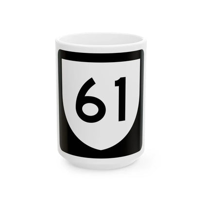 PR urban primary 61 (Puerto Rico) (Road Sign) White Coffee Mug 15oz - Go Mug Yourself