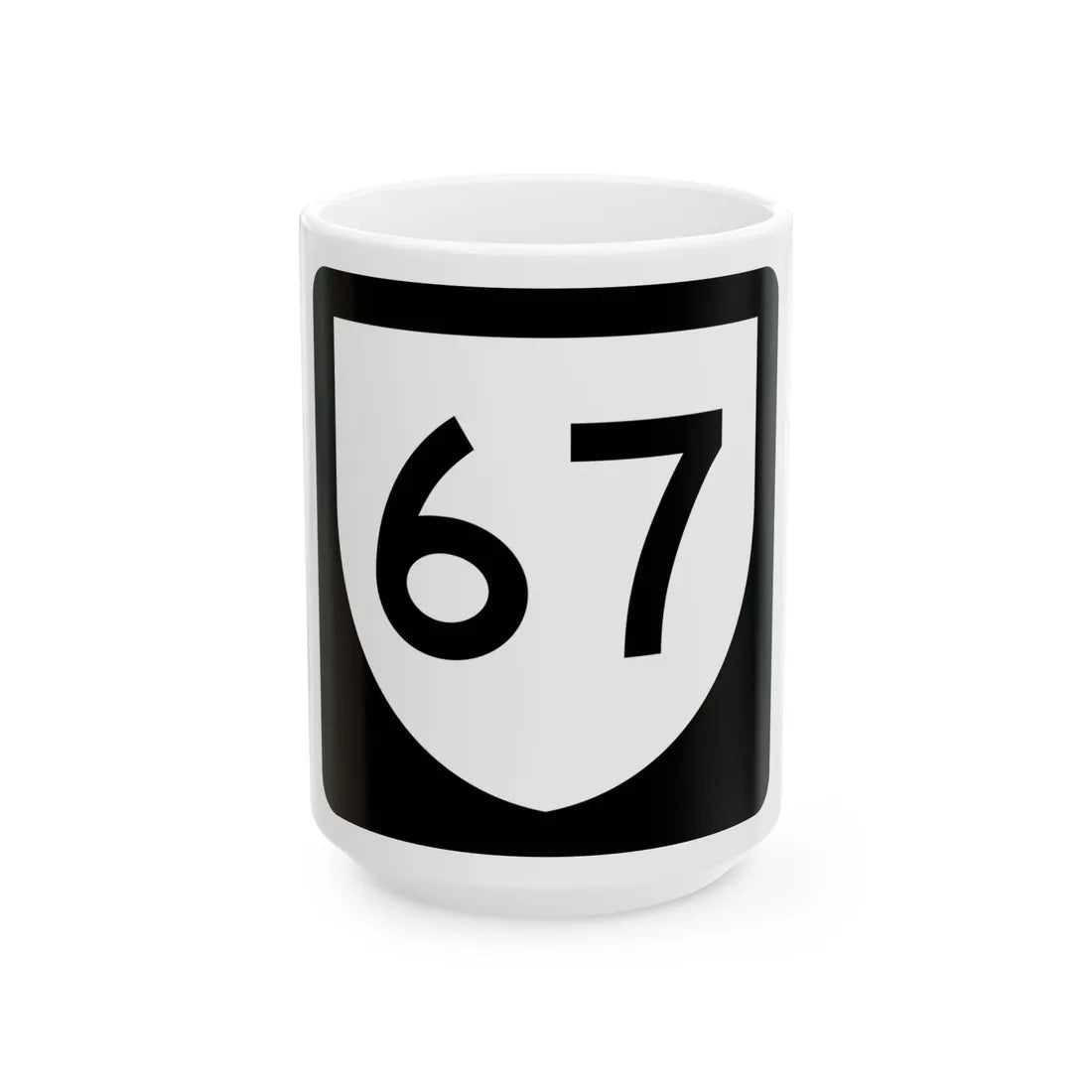 PR urban primary 67 (Puerto Rico) (Road Sign) White Coffee Mug 15oz - Go Mug Yourself