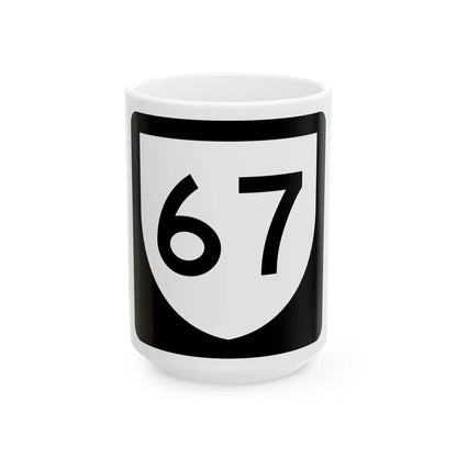 PR urban primary 67 (Puerto Rico) (Road Sign) White Coffee Mug 15oz - Go Mug Yourself