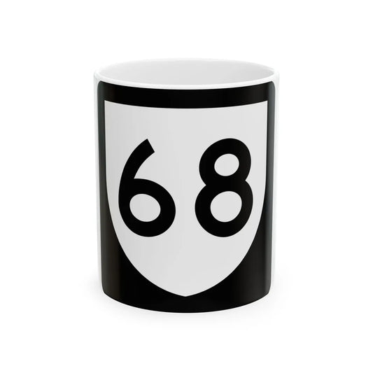 PR urban primary 68 (Puerto Rico) (Road Sign) White Coffee Mug 11oz - Go Mug Yourself