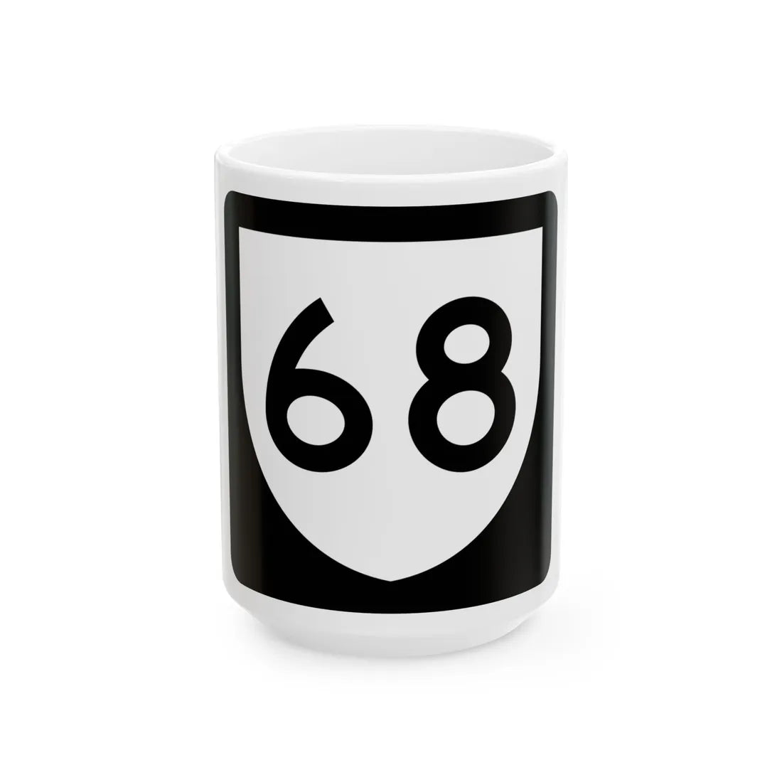 PR urban primary 68 (Puerto Rico) (Road Sign) White Coffee Mug 15oz - Go Mug Yourself