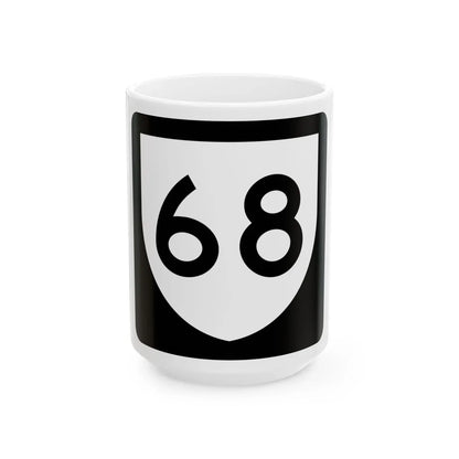 PR urban primary 68 (Puerto Rico) (Road Sign) White Coffee Mug 15oz - Go Mug Yourself